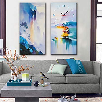 Deco peinture horloge