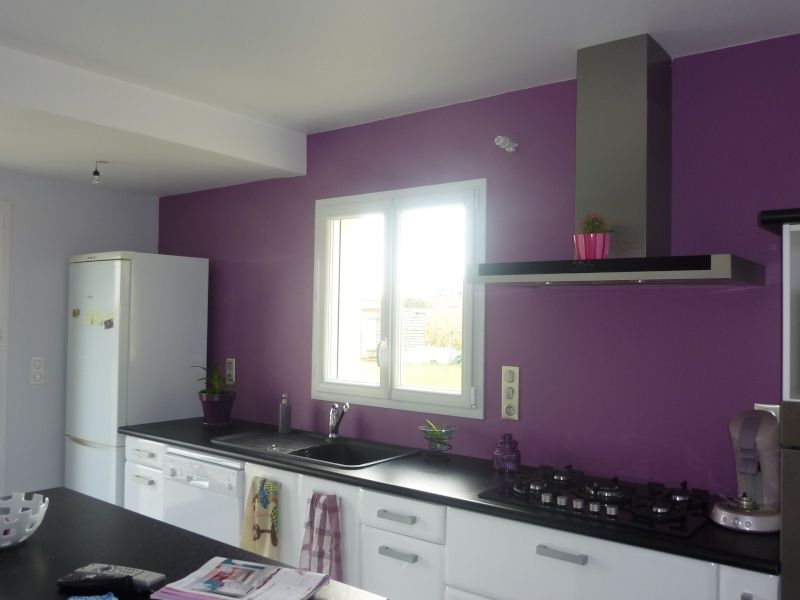 Deco cuisine peinture aubergine
