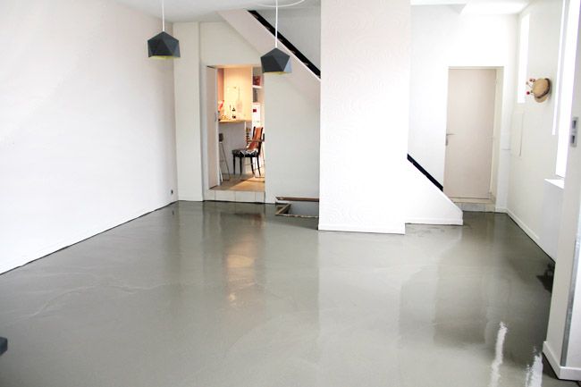 Peinture carrelage sol effet beton