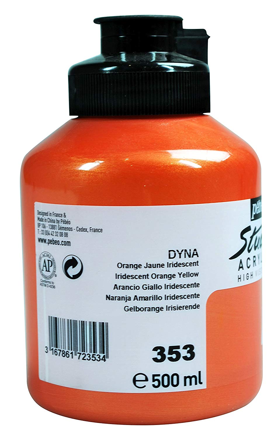 Peinture acrylique iridescente