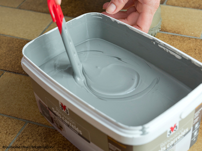 Peinture meuble de cuisine fleur de sel