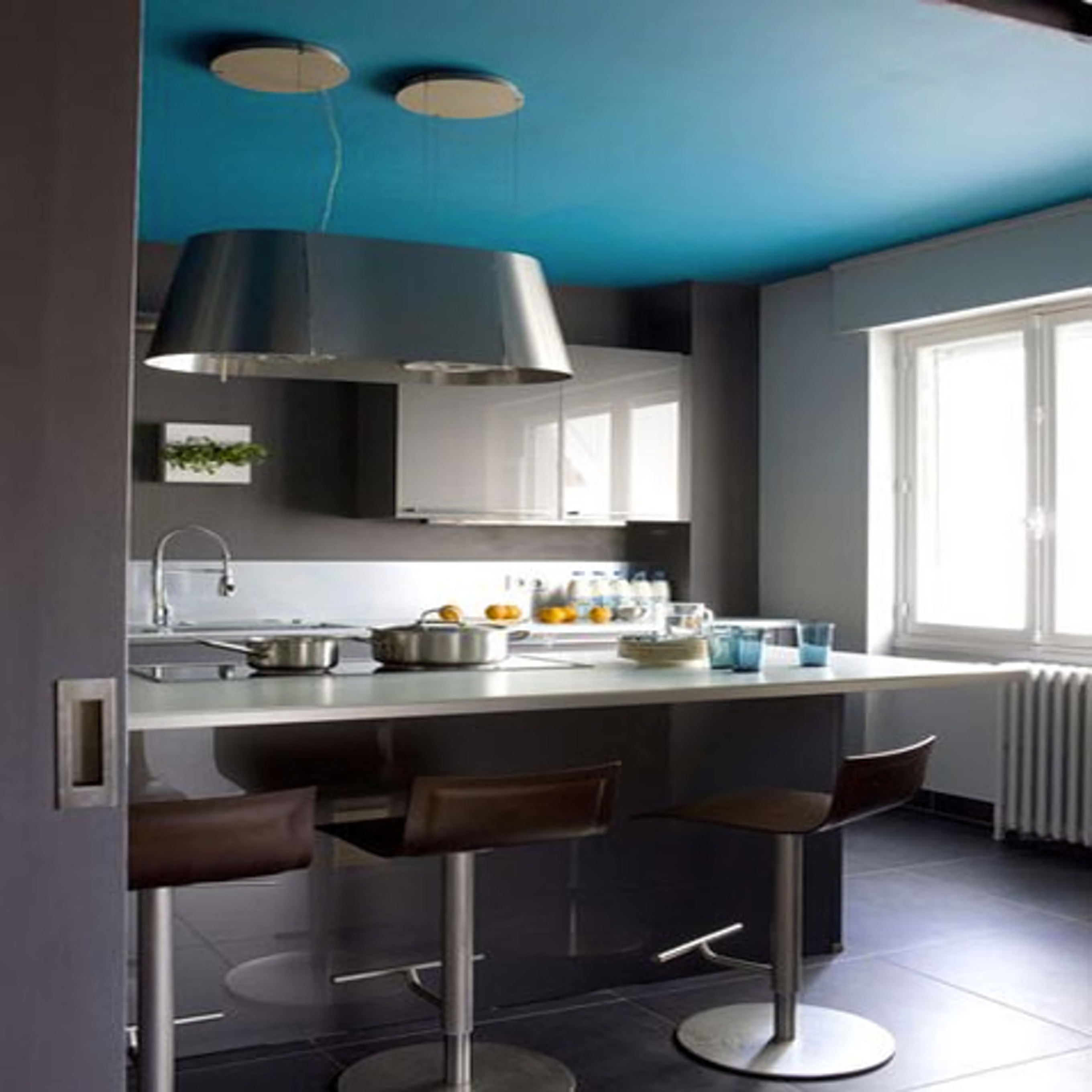Couleur peinture cuisine bleu