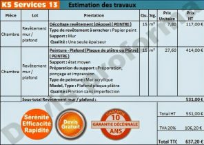 Exemple devis peinture mur et plafond