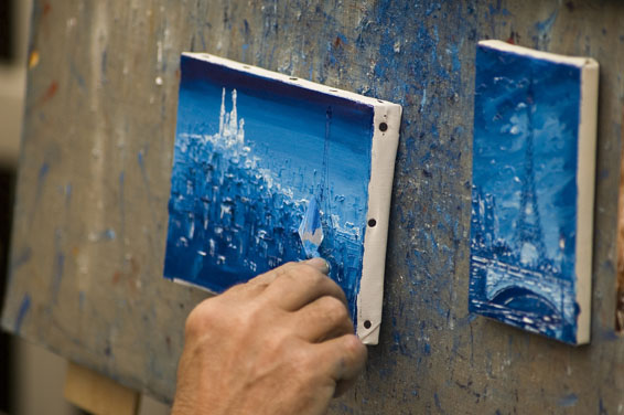 Peinture acrylique au couteau facile