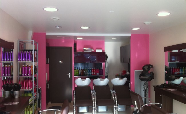 Deco peinture salon de coiffure