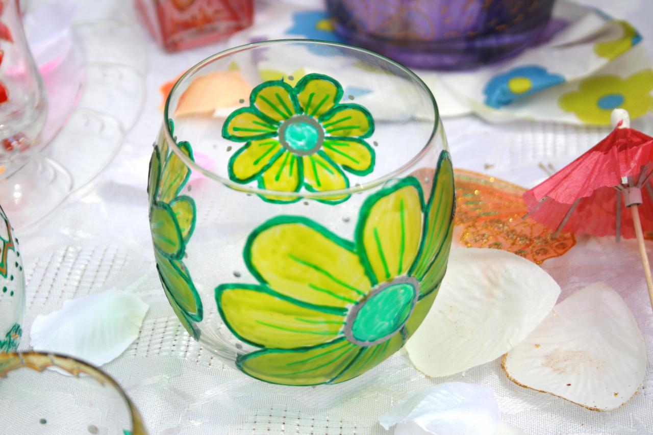 Decoration peinture sur verre
