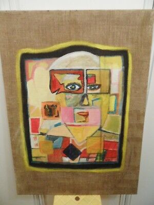 Peinture acrylique sur toile de jute