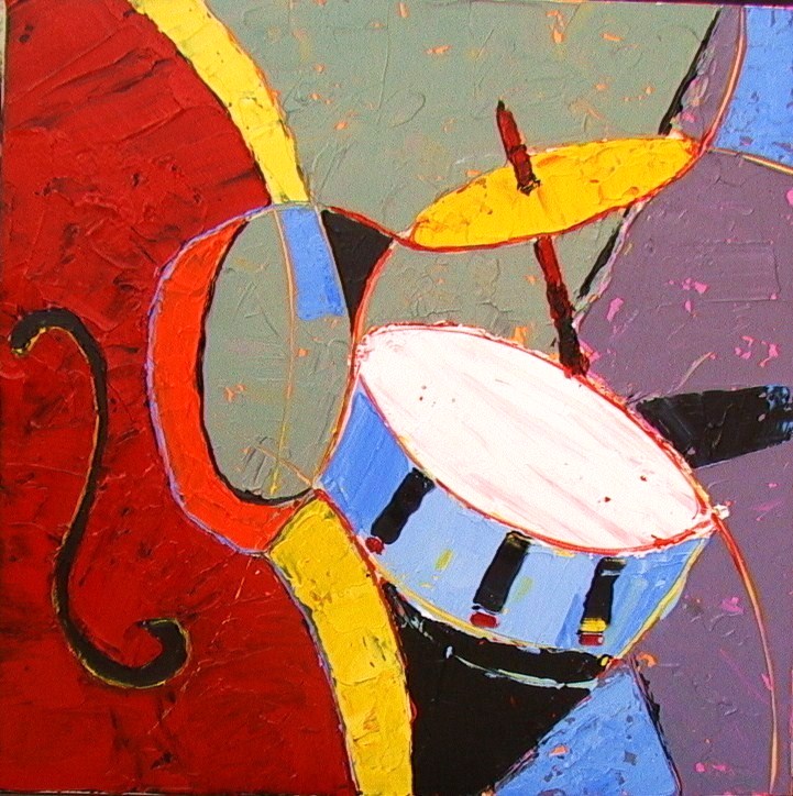 Peinture acrylique sur toile au couteau