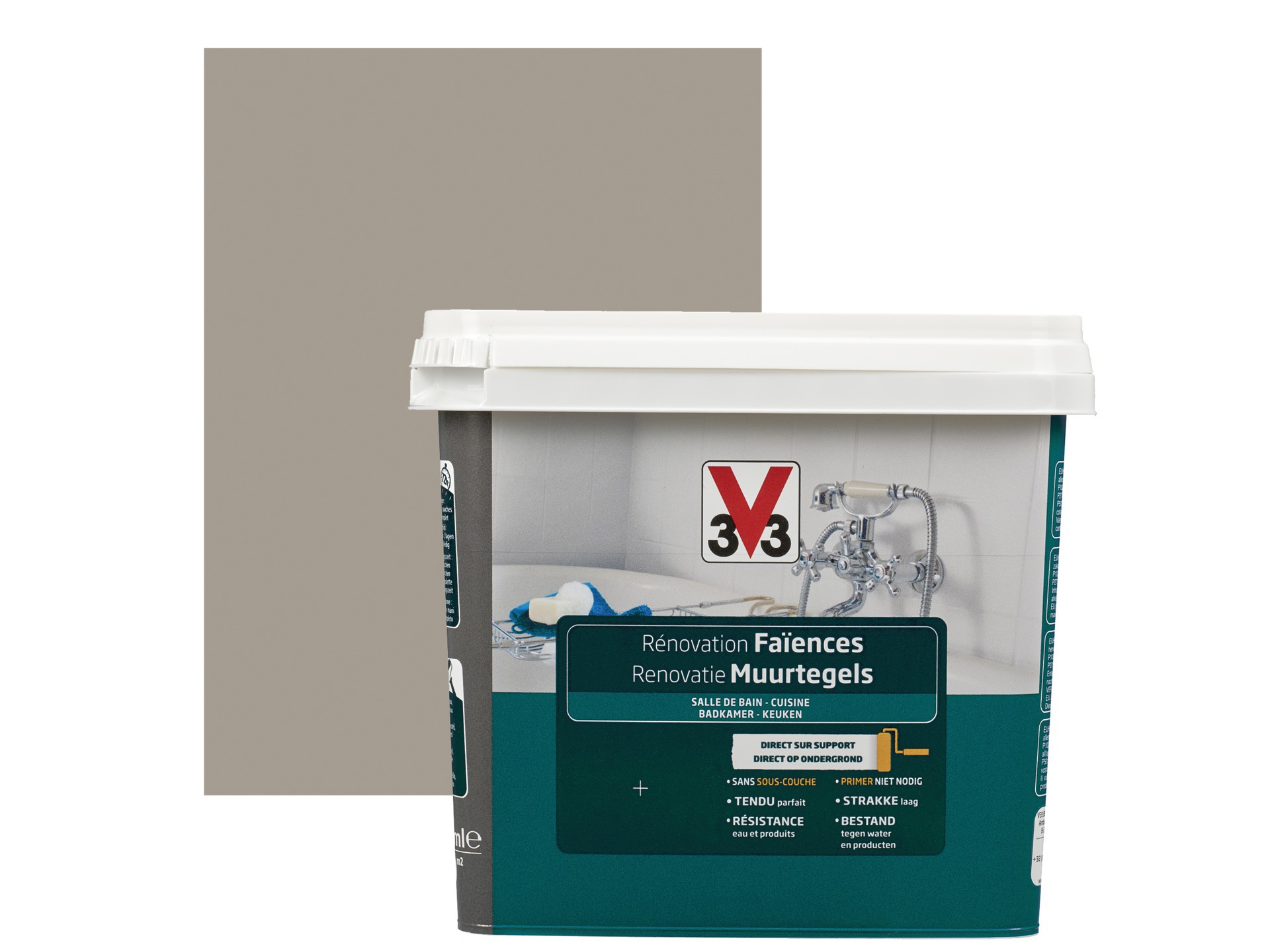 Peinture carrelage v33 taupe