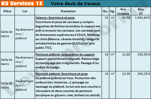 Devis peinture plafond cuisine