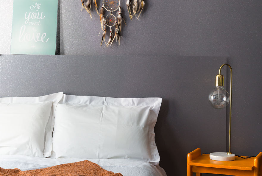 Peinture pailleté argent maison deco strass