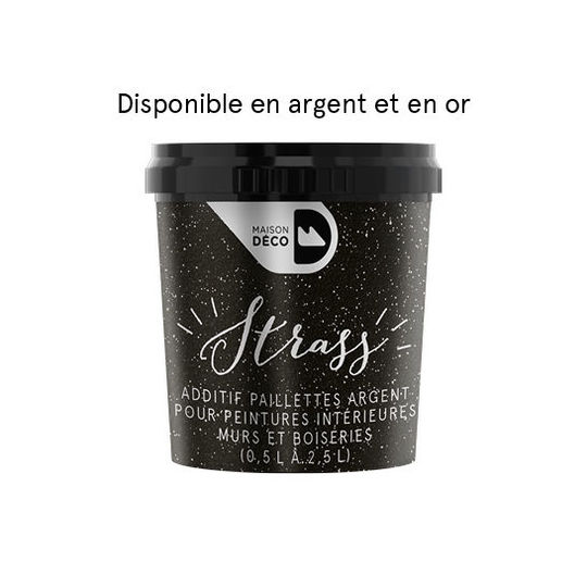Peinture pailleté argent maison deco strass 0.025 l