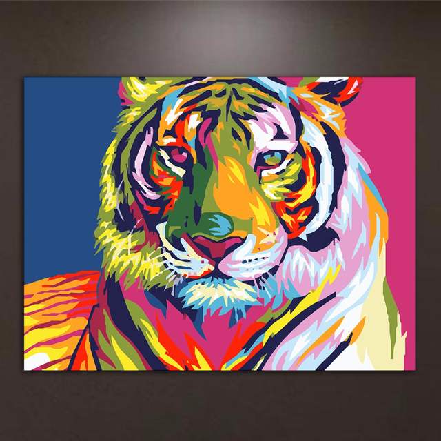 Peinture acrylique tigre