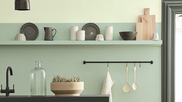 Peinture cuisine gris vert