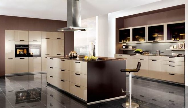 Peinture cuisine couleur chocolat