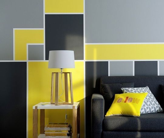 Decoration peinture jaune
