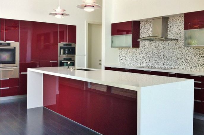 Peinture rouge cuisine pas cher