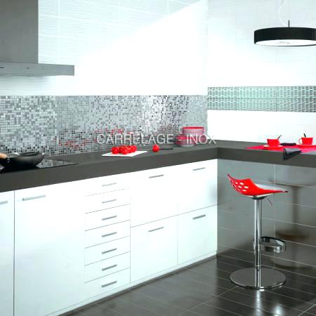 Peinture carrelage cuisine couleur inox