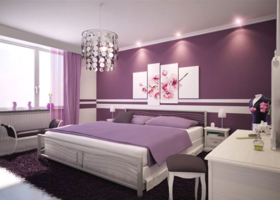 Deco peinture chambre aubergine