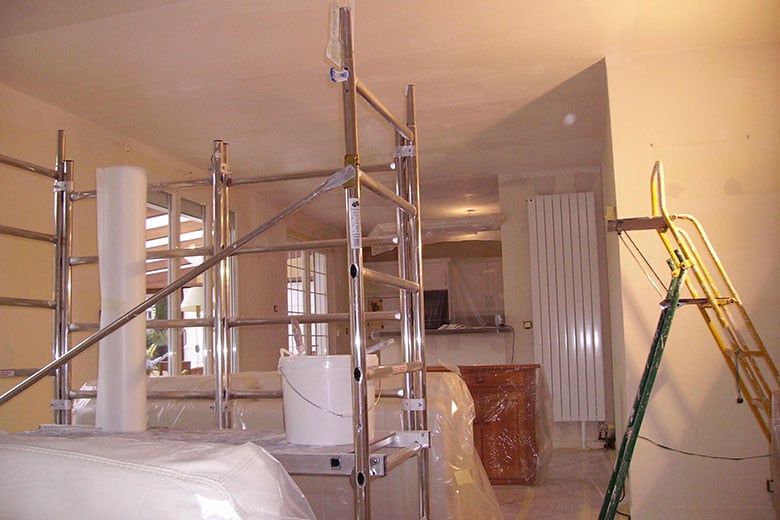 Travaux préparatoires de peinture