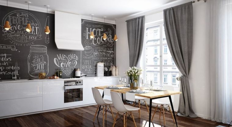 Peinture ardoise pour credence cuisine
