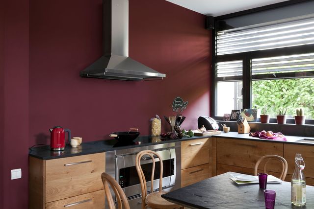 Peinture meuble cuisine bordeaux