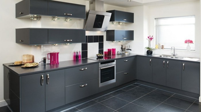Peinture mur cuisine gris