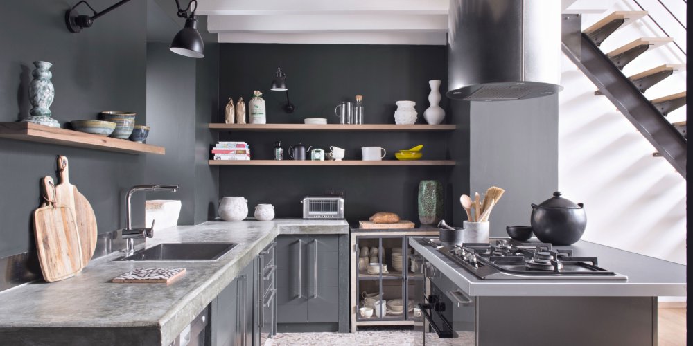 Peinture cuisine meuble gris