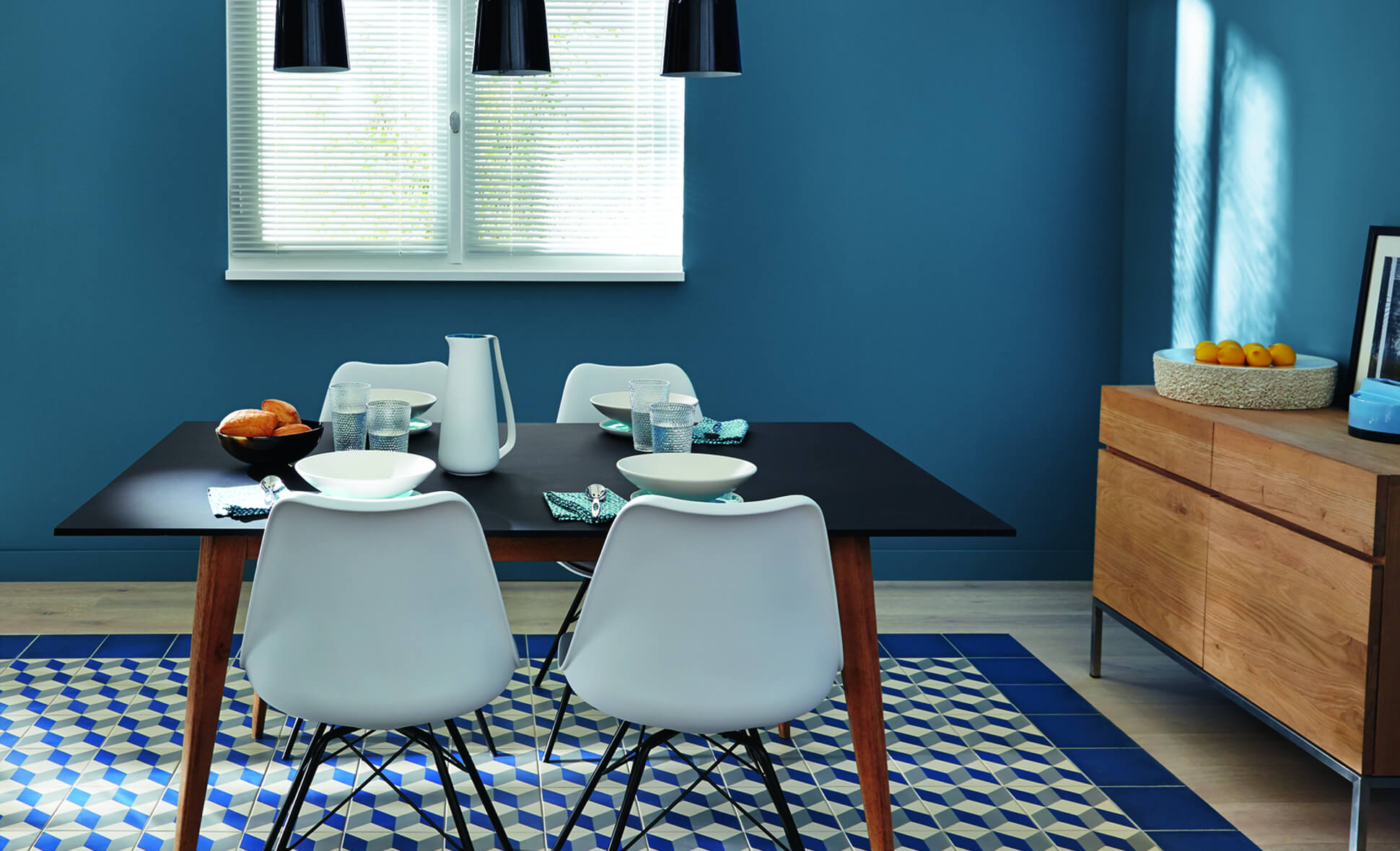 Peinture cuisine avec meuble chene