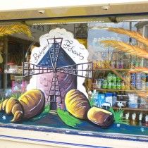 Decoration peinture vitrine magasin