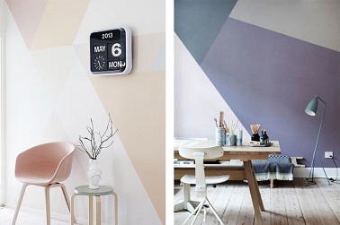 Decoration peinture murale geometrique