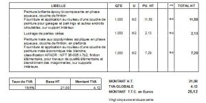 Exemple de devis peinture suisse