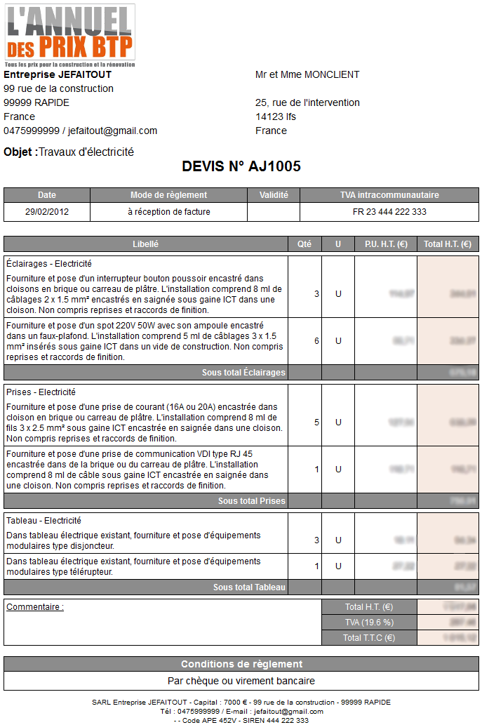 Devis en ligne pour travaux peinture