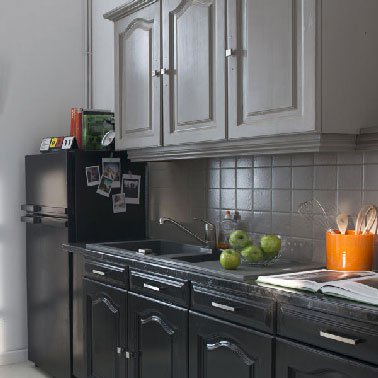 Peinture cuisine avec meuble rustique