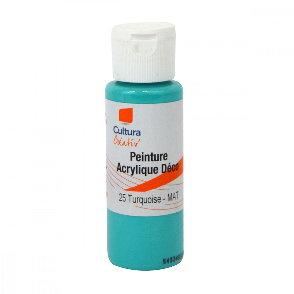 Peinture acrylique turquoise