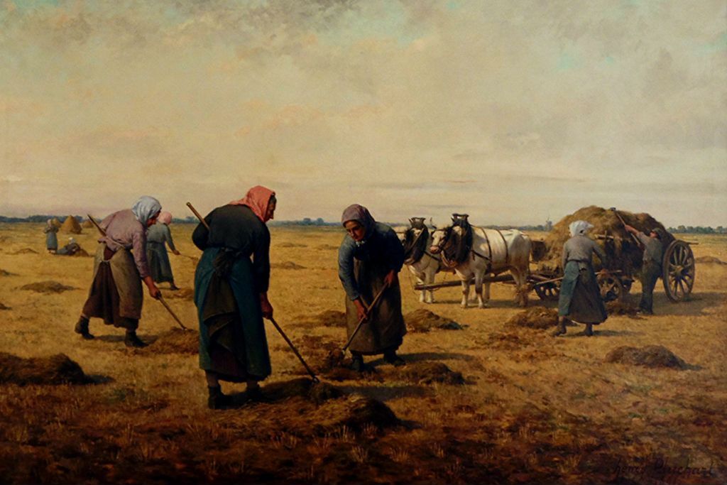 Travaux des champs en peinture