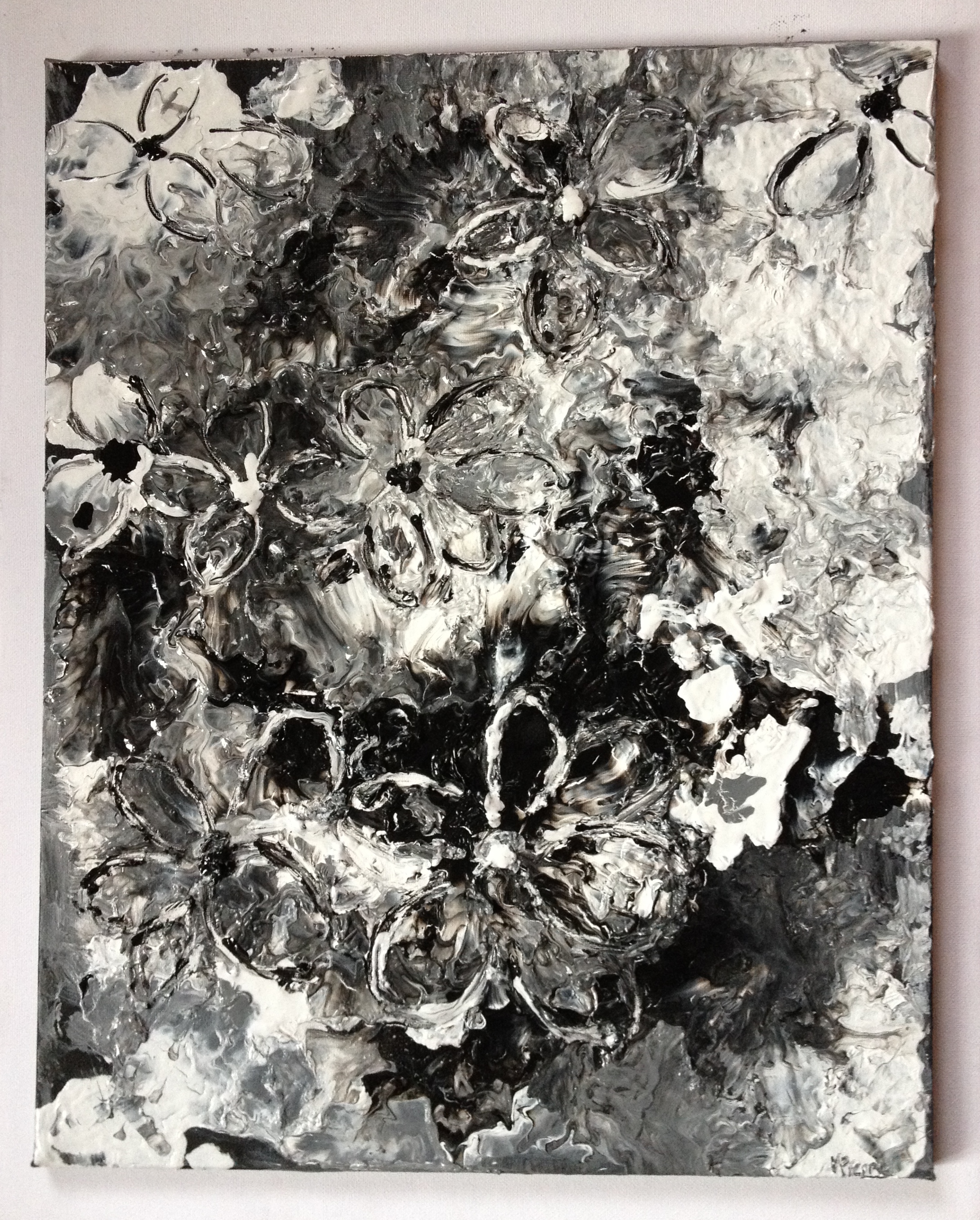 Peinture acrylique liquide sur toile