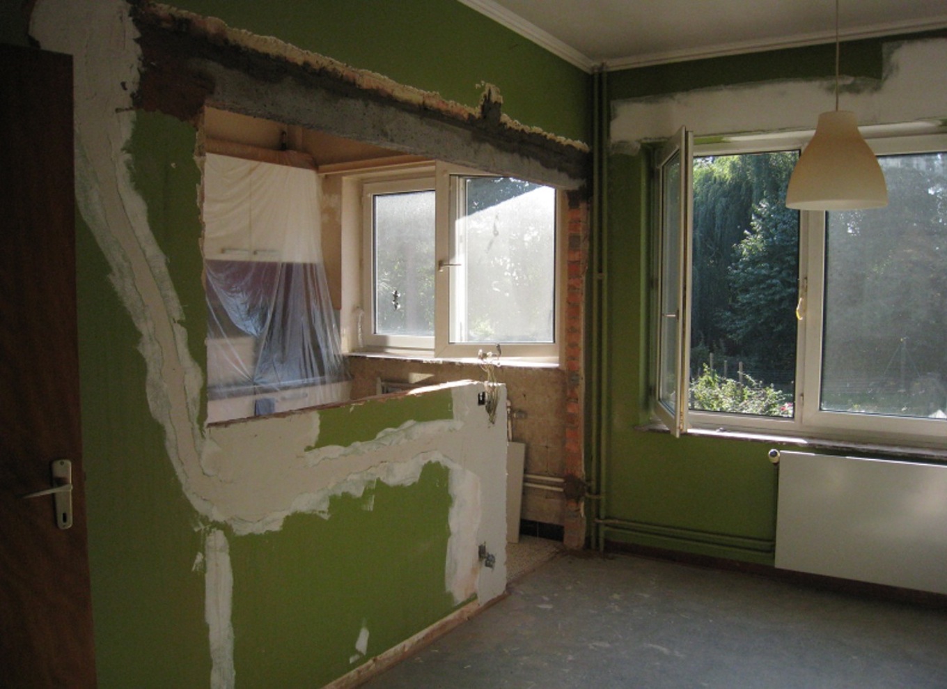 Peinture carrelage vert kaki