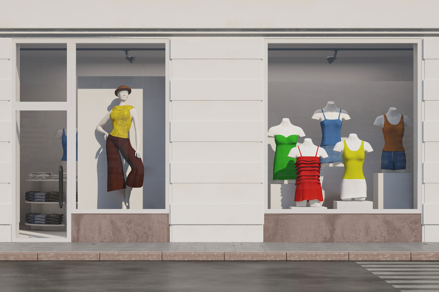 Peinture vitrine travaux