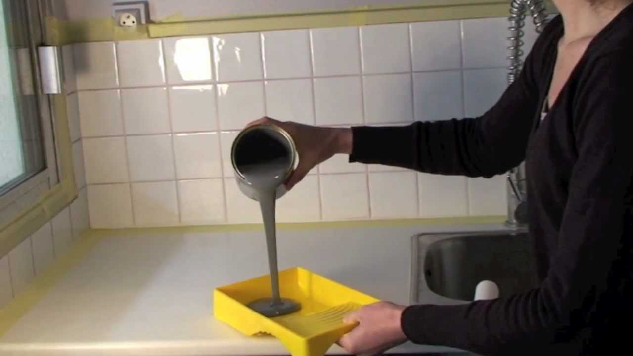 Peinture carrelage cuisine resine