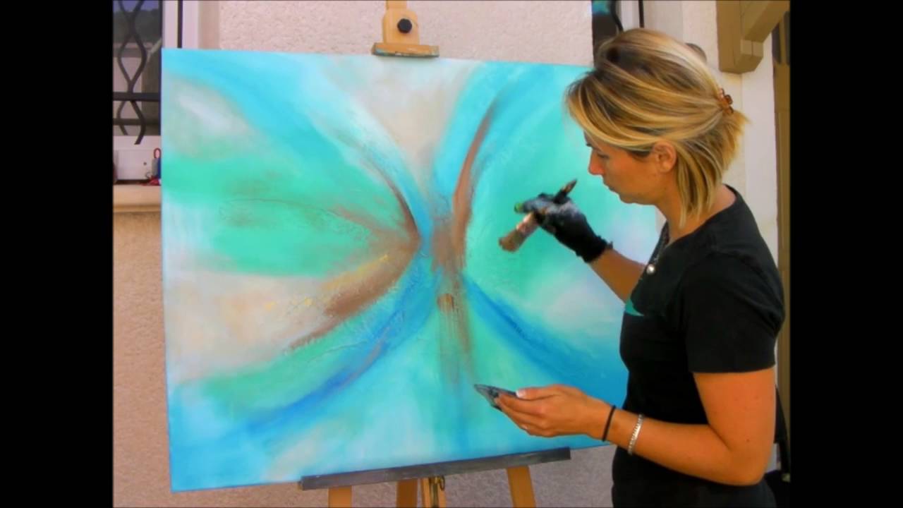 Peinture abstraite acrylique youtube