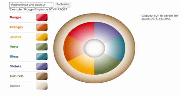 Peinture cuisine nuancier interactif