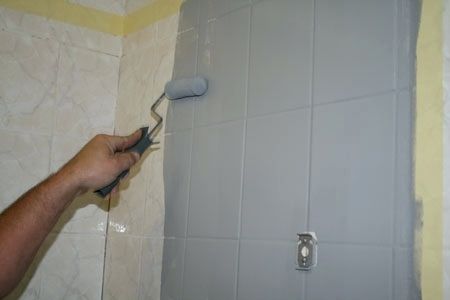 Peinture carrelage douche italienne