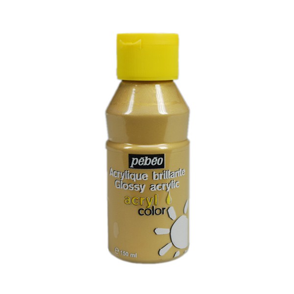Peinture acrylique dorée