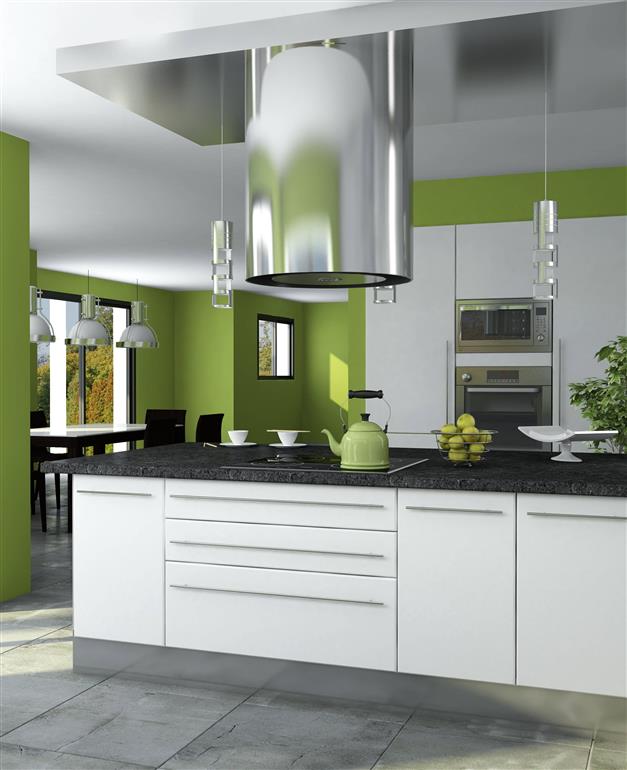 Deco cuisine peinture verte