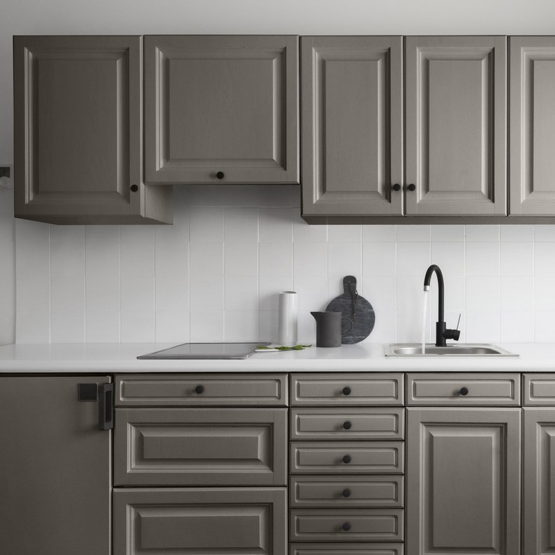 Peinture carrelage cuisine taupe