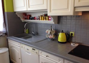 Peinture carrelage cuisine inox