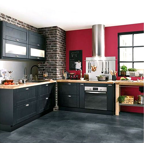 Peinture cuisine rose