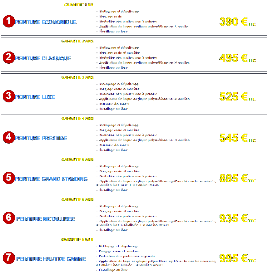 Devis peinture carenage moto