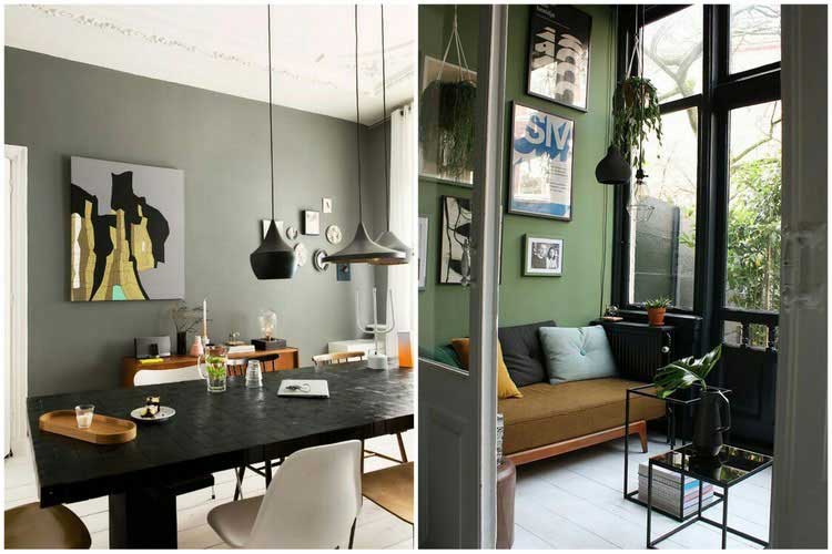 Decoration peinture kaki